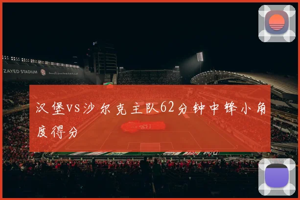 汉堡vs沙尔克主队62分钟中锋小角度得分